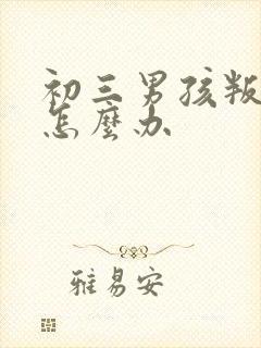 初三男孩叛逆期怎么办