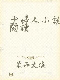 少妇人小说免费阅读