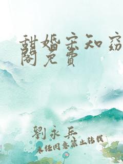 甜婚宋知窈笔趣阁免费
