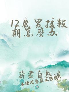 12岁男孩叛逆期怎么办