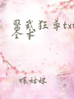 医武狂尊txt全本