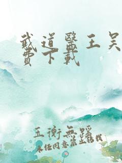 武道医王吴东免费下载