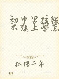 初中男孩叛逆期不想上学怎么办