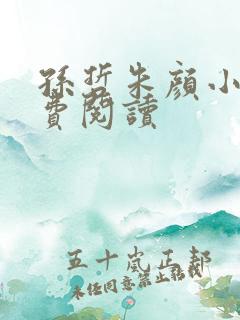 孙哲朱颜小说免费阅读