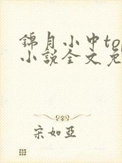 锦月小中top小说全文免费阅读笔趣阁