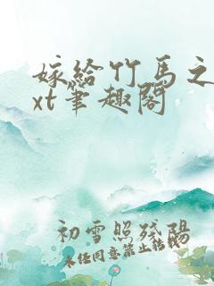 嫁给竹马之后txt笔趣阁