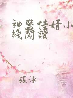 神医佳婿小说在线阅读