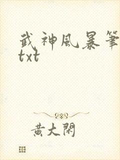 武神风暴笔趣阁txt