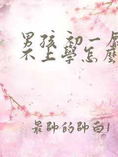 男孩 初一厌学不上学怎么办