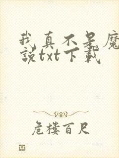 我真不是魔神小说txt下载