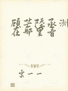 顾芒陆承洲小说在哪里看