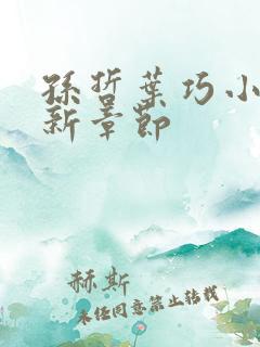 孙哲叶巧小说最新章节