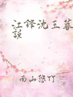 江锋沈玉蓉的小说
