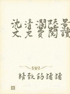 沈清澜陆景沉全文免费阅读