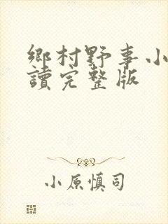 乡村野事小说阅读完整版