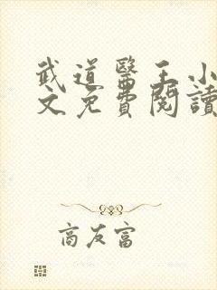 武道医王小说全文免费阅读