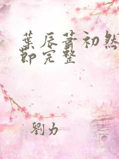 叶辰萧初然全章节完整