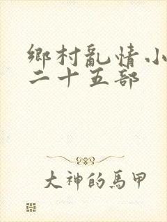 乡村乱情小说第二十五部