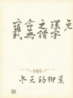 宿命之环免费下载无错字