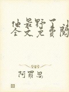 他最野了 小说全文免费阅读