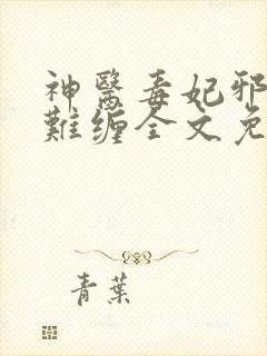 神医毒妃邪王太难缠全文免费阅读