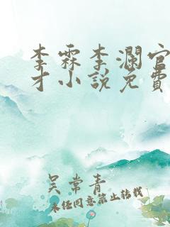 李霖李澜官场奇才小说免费阅读