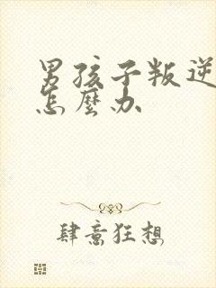 男孩子叛逆期该怎么办