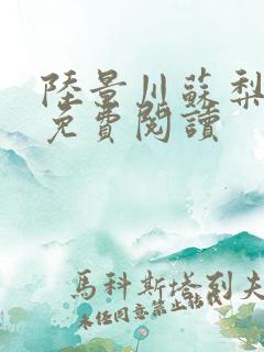 陆景川苏梨小说免费阅读