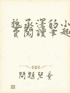 魏承泽的小说免费阅读笔趣阁