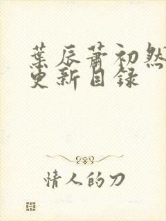 叶辰萧初然最快更新目录
