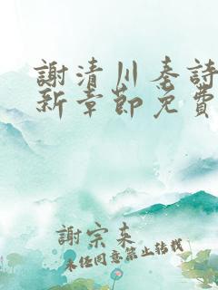 谢清川秦诗芮最新章节免费阅读全文