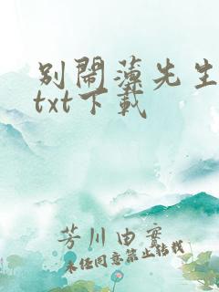 别闹薄先生免费txt下载