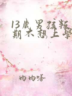 13岁男孩叛逆期不想上学怎么办