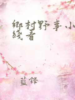 乡村野事小说在线看