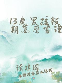 13岁男孩叛逆期怎么处理
