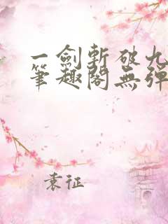 一剑斩破九重天笔趣阁无弹窗
