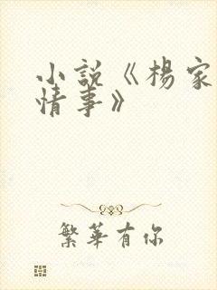 小说《杨家洼的情事》