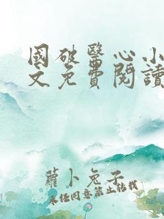 国破医心小说全文免费阅读