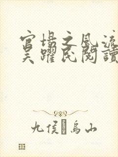 官场之风流医少吴跃民阅读全文