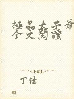 极品太子爷小说全文阅读