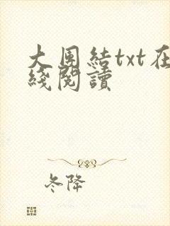 大团结txt在线阅读