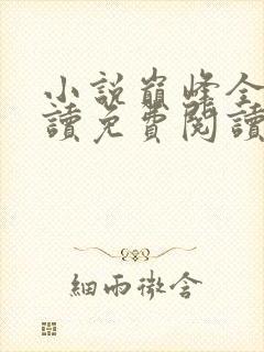 小说巅峰全文阅读免费阅读