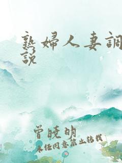 熟妇人妻调教小说