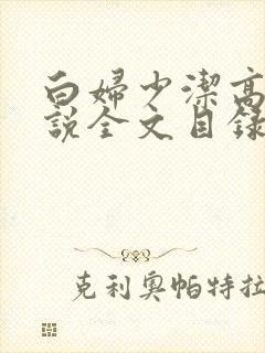 白妇少洁高义小说全文目录