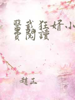 医武狂婿小说免费阅读