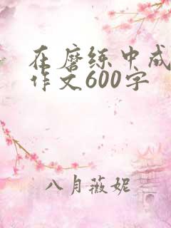 在磨练中成长的作文600字
