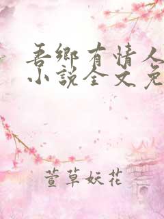 吾乡有情人原著小说全文免费阅读