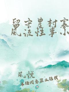 留守农村寡妇的风流性事小说