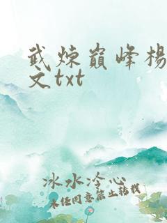 武炼巅峰杨开全文txt