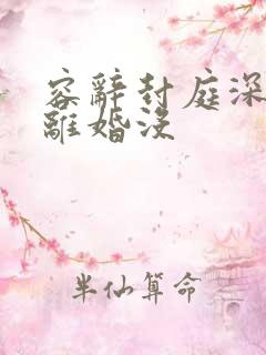 容辞封庭深最后离婚没